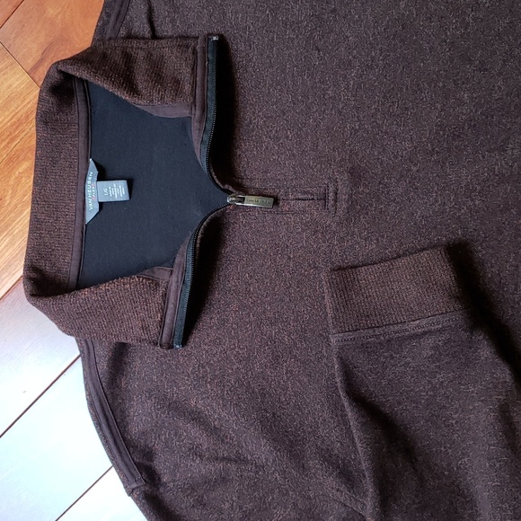 Van Heusen Flex Men's Large 1/4 zip casual dress sweater, sweatshirt. - Picture 4 of 12